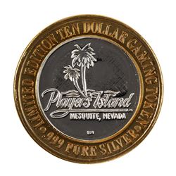 .999 Fine Silver Players Island Casino $10 Casino Limited Edition Gaming Token