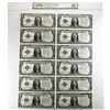 Image 1 : Uncut Sheet of 1928 $1 Silver Certificate Notes Fr.1600 PMG About Uncirculated 53EPQ