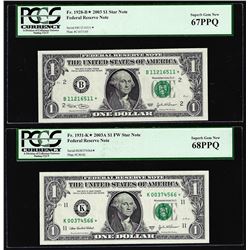 Lot of 2003 & 2003A $1 Federal Reserve STAR Notes PCGS Superb Gem New 67PPQ/68PPQ