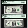 Image 1 : Lot of 2003 & 2003A $1 Federal Reserve STAR Notes PCGS Superb Gem New 67PPQ/68PPQ