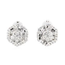 14KT White Gold 3.45 ctw Diamond Earrings