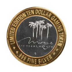 .999 Silver Mirage Las Vegas Nevada $10 Casino Limited Edition Gaming Token