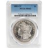 Image 1 : 1881-CC $1 Morgan Silver Dollar Coin PCGS MS63
