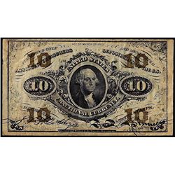 March 3, 1863 10 Cents 3rd Issue Fractional Currency Note