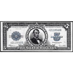 1923 $5 Porthole Silver Certificate Note