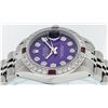 Image 5 : Rolex Ladies Stainless Steel Purple Diamond & Ruby 26MM Datejust Watch