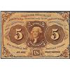 Image 1 : July 17, 1862 First Issue Five Cents Fractional Currency Note