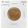 Image 1 : 1903-S $5 Liberty Head Half Eagle Gold Coin