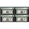 Image 1 : (4) Consecutive 1957B $1 Silver Certificate STAR Notes PMG Superb Gem Unc. 68PPQ