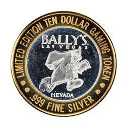 .999 Silver Ballys Las Vegas $10 Casino Limited Edition Gaming Token