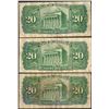 Image 2 : Lot of (3) 1935 $20 The Bank of Montreal Canada Notes