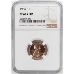 1964 Proof Lincoln Memorial Cent Coin NGC PF69RD Star