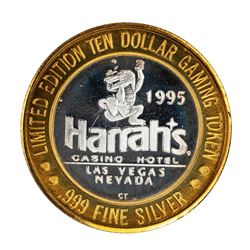 .999 Fine Silver Harrah's Casino Las Vegas, Nevada $10 Limited Edition Gaming Token