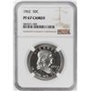 Image 1 : 1962 Proof Franklin Half Dollar Coin NGC PF67 Cameo