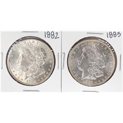 1882-1883 $1 Morgan Silver Dollar Coins