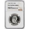 Image 1 : 1956 Proof Franklin Half Dollar Coin NGC PF67 Type 2 Ultra Cameo