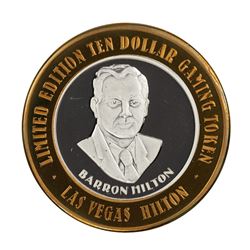 .999 Silver Hilton Las Vegas, Nevada $10 Casino Limited Edition Gaming Token