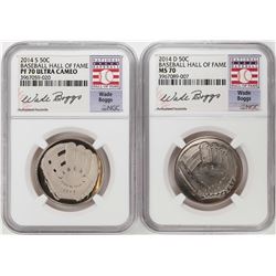 2014 Baseball Hall of Fame Half Dollar Coins NGC MS70/PF70 Ultra Cameo Wade Boggs Set