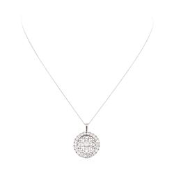 14KT White Gold 2.00 ctw Diamond Pendant & Chain