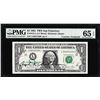 Image 1 : 1981 $1 Federal Reserve Note PMG Gem Uncirculated 65EPQ Courtesy Autograph