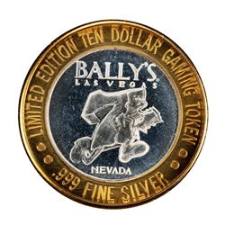 .999 Silver Ballys Las Vegas $10 Casino Limited Edition Gaming Token