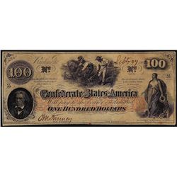 1862 $100 Confederate States of America Note