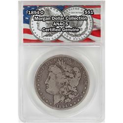 1894-O $1 Morgan Silver Dollar Coin ANACS Certified Genuine