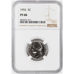 1955 Proof Jefferson Nickel Coin NGC PF68