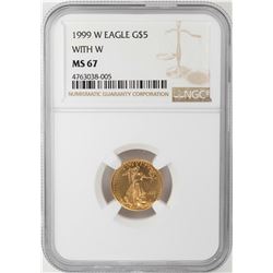 1999-W $5 American Gold Eagle Coin NGC MS67