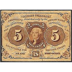 July 17, 1862 First Issue Five Cents Fractional Currency Note