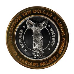 .999 Silver Caesars Palace Las Vegas, Nevada $10 Casino Limited Edition Gaming Token