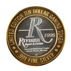 .999 Silver Riviera Hotel & Casino Las Vegas $10 Casino Limited Edition Gaming Token