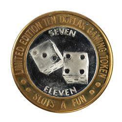 .999 Silver Slots A Fun Casino Las Vegas, NV $10 Limited Edition Casino Gaming Token