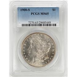1900-S $1 Morgan Silver Dollar Coin PCGS MS65