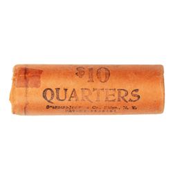 Original Bank Roll of (40) Brilliant Uncirculated 1964 Washington Quarter Coins