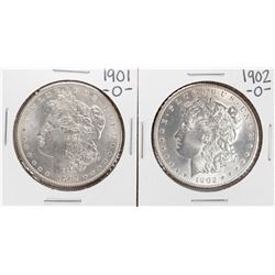 Lot of 1901-O & 1902-O $1 Morgan Silver Dollar Coins