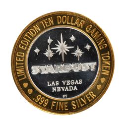 .999 Silver Stardust Resort Las Vegas $10 Casino Gaming Token Limited Edition