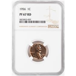 1956 Proof Lincoln Wheat Cent Coin NGC PF67RD