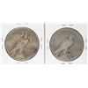 Image 2 : Lot of (2) 1921 $1 Peace Silver Dollar Coins