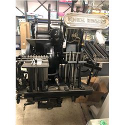 ORIGINAL HEIDELBERG WINDMILL PRESS 12 X 18 / ANTIQUE HEIDELBERG PRESSMAN'S FURNITURE CENTER
