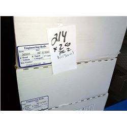 36" X 500" BOND TAPED ENGINEERING ROLLS, 20 LB #8836501 / APPROX. $115 PER CS NEW