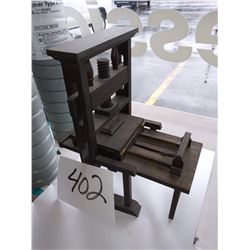 Antique Wood Salesman's Sample Printing Press