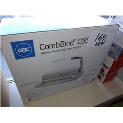 GBC COMBBIND C95 MANUAL PUNCH AND BIND SYSTEM / APPROX. $200.00 NEW