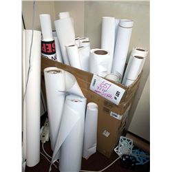 APPROX. 25 ASSTD. PARTIAL ROLLS: LAMINATING FILM, CANVAS PAPER, OTHER