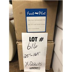 NEW FAST PLOT 25" X 164' CLEAR GLOSS COLD LAMINATION FILM / APPROX $100.00