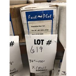 NEW FAST PLOT 36" X 100' POLYPROPYLENE GLOSS, 7 MIL / APPROX. $180.00