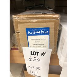 NEW FAST PLOT 36" X 98' COLD LAMINATING FILM, 4 MIL, CLEAR UV