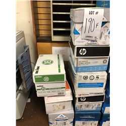 NEW 12 X assorted cases of 20# 8.5 x 11 copy paper- various brands