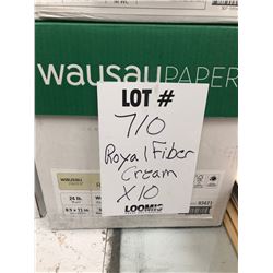 WAUSAU 24# ROYAL FIBER WRITING 8.5 X 11, CREAM / APPROX. $17.00 PER REAM