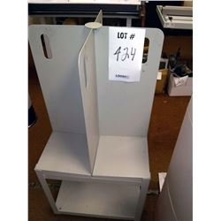 METAL PAPER STOCK CARD ON WHEELS